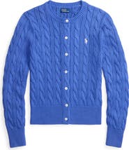 Polo Ralph Lauren Cable Knit Cotton Crewneck Cardigan