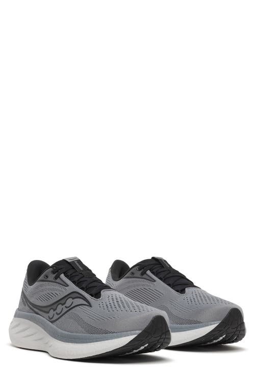 Saucony Ride 18 Running Shoe In Cinder/black