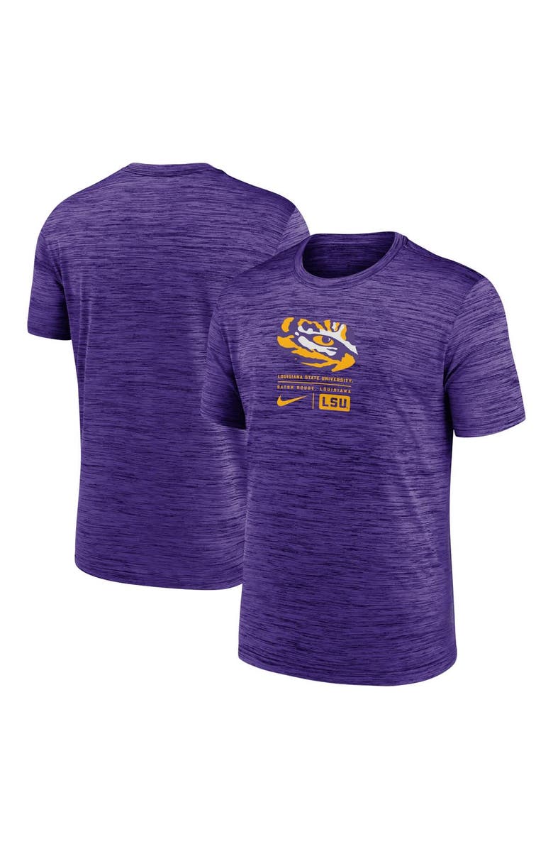 Nike Men's Nike Purple LSU Tigers Campus Center Block Velocity Performance T-Shirt, Main, color, Purple