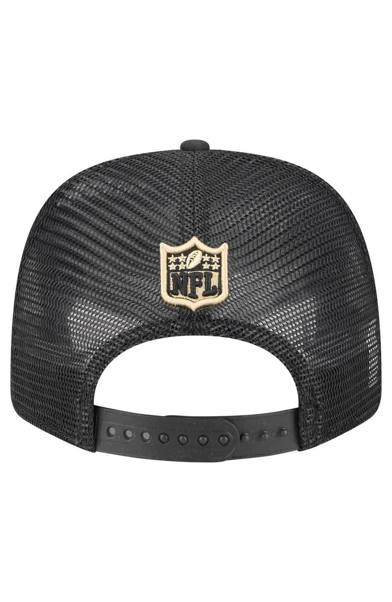 New Era Men's New Era  Black New Orleans Saints Team Collection 9SEVENTY Stretch-Snap Adjustable Hat, Alternate, color, 