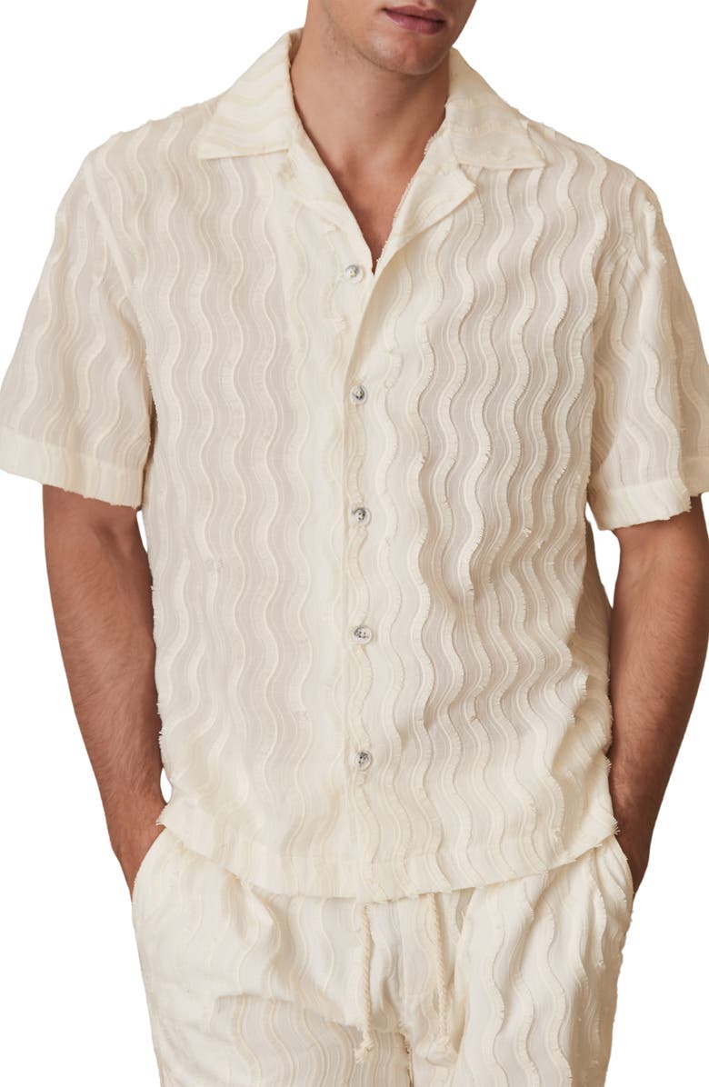Reiss x Ché Mastella Camp Shirt, Main, color, Off White