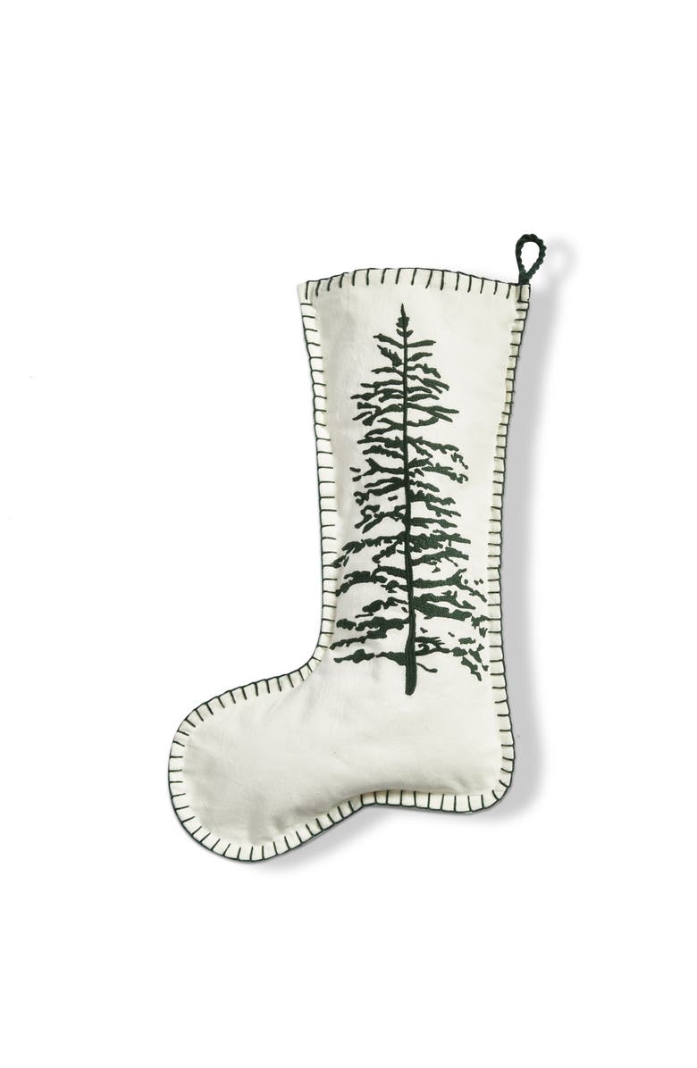 tag Wilde Pine Tree Embstocking Multicolor Holiday Stocking, Main, color, 