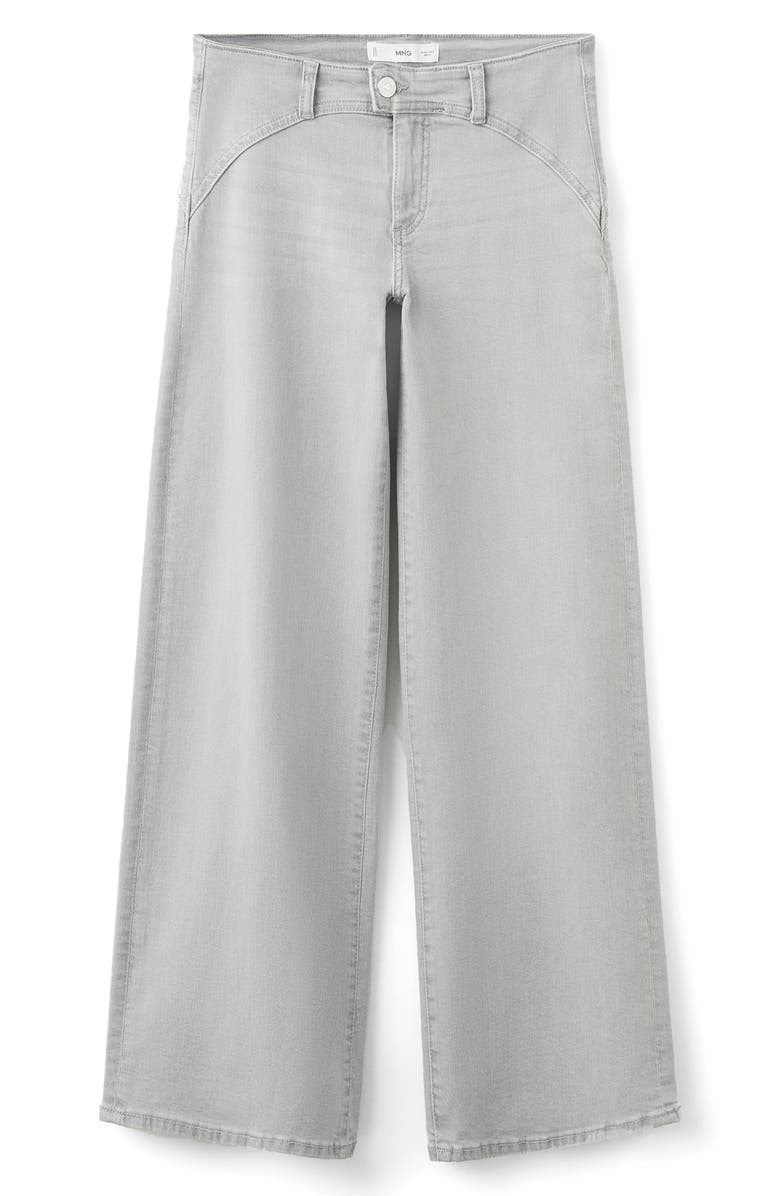 MANGO TEEN Low Rise Wide Leg Jeans, Main, color, Denim Grey
