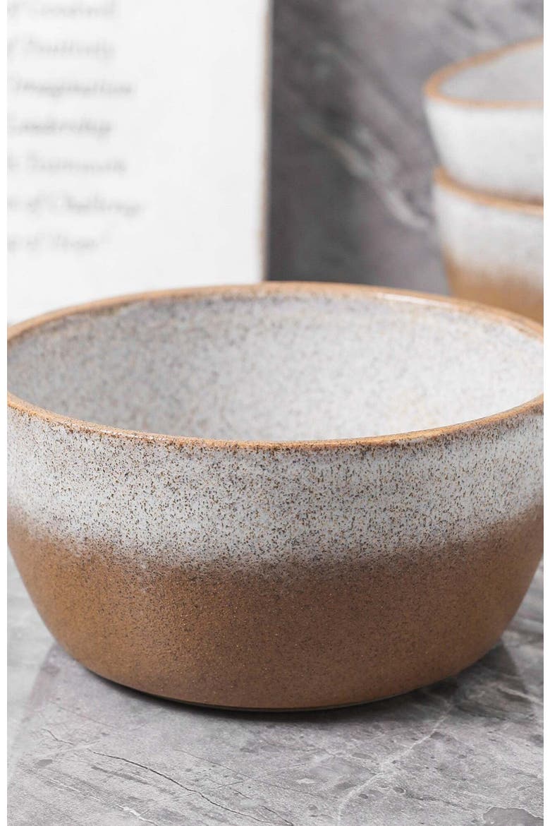 Vince Stoneware 4-Piece Bowl Set, Alternate, color, Brown