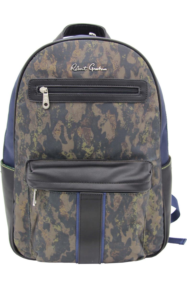 Robert Graham Alban Camo Print Backpack, Main, color,