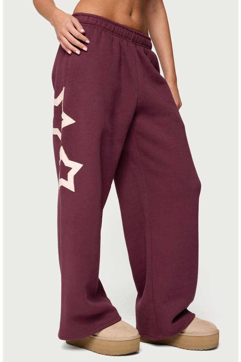 Starly Straight Leg Sweatpants, Alternate, color, BURGUNDY