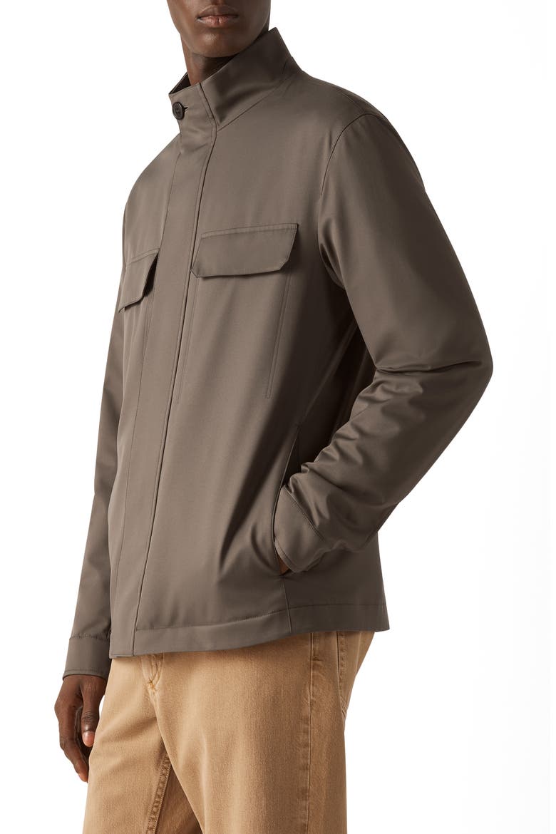 Microfiber Motorin 125cc Field Jacket, Alternate, color, DARK TAUPE