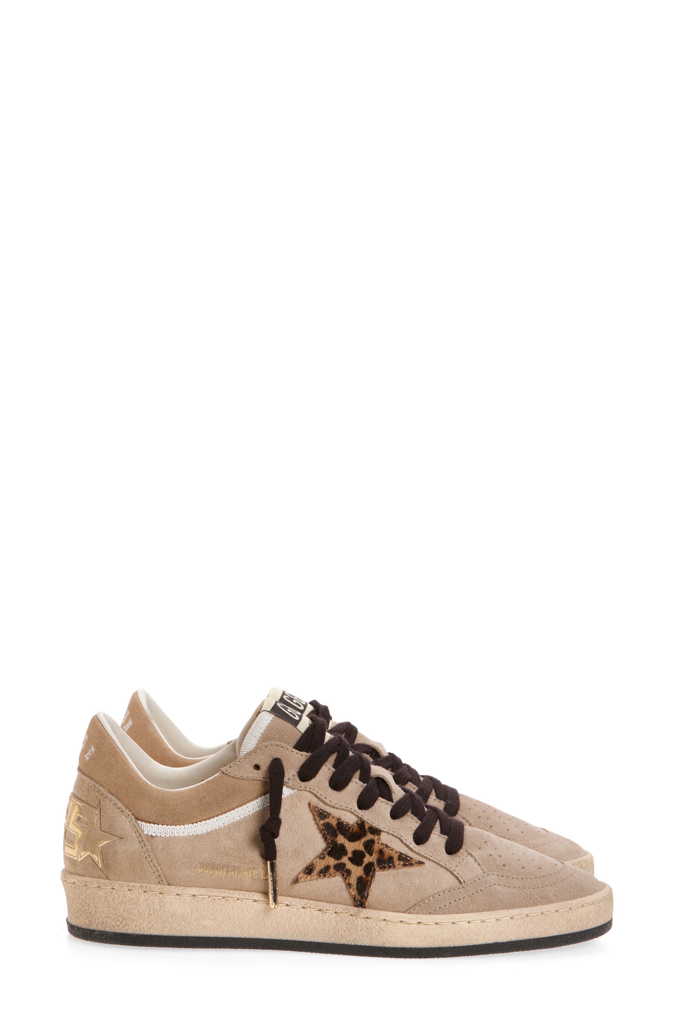 Ball Star Genuine Calf Hair Appliqué Sneaker (Nordstrom Exclusive), Alternate, color, TAUPE/ LIGHT BROWN/ LEOPARD