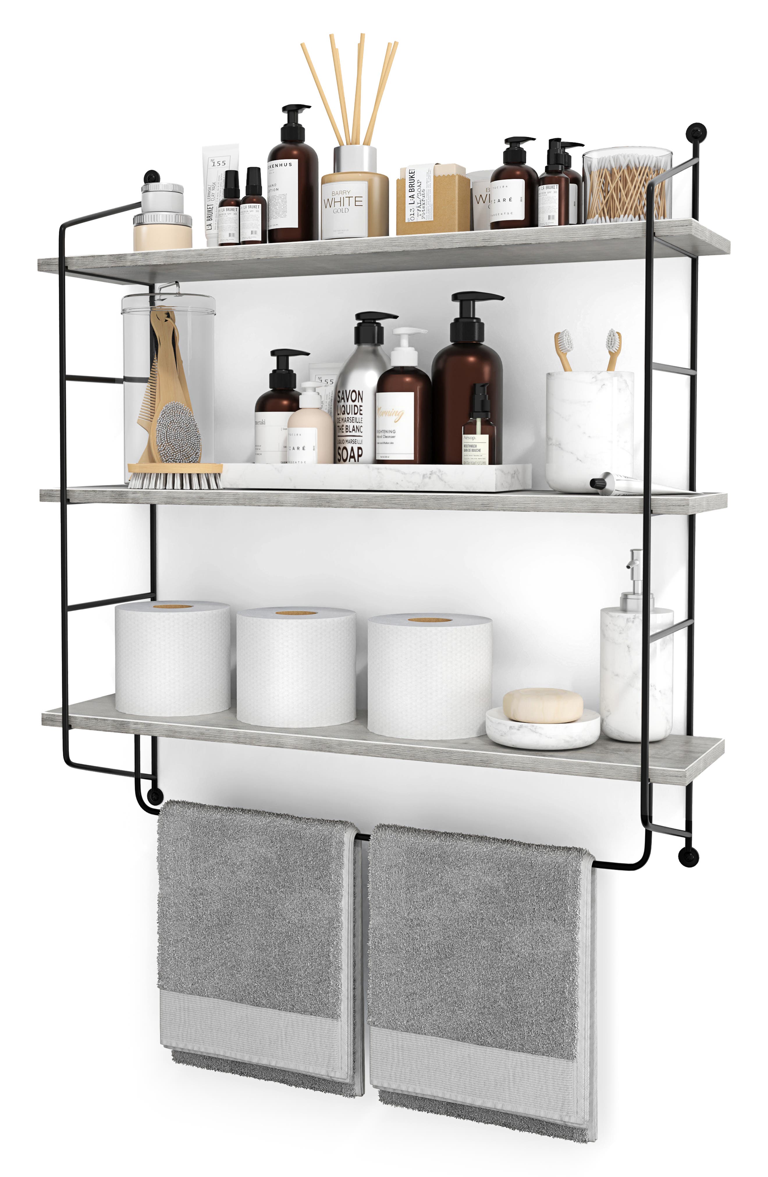 3-Tier Wooden Floating Shelf
