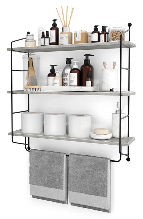 3-Tier Wooden Floating Shelf