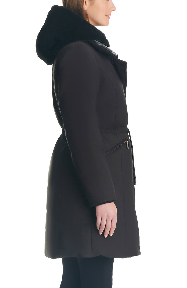 Kate Spade New York down parka with faux fur hood, Alternate, color,