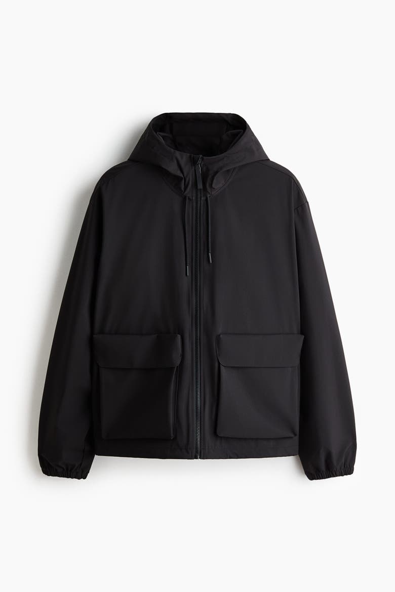 Regular-Fit Water-Repellent Softshell Jacket, Alternate, color, Black