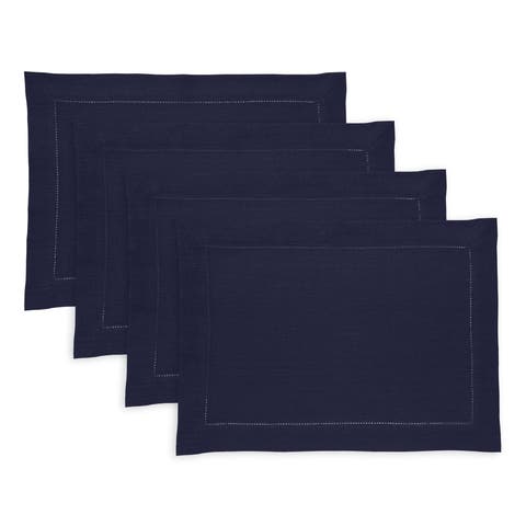 Linen Placemats - Medium Weight Hemstitch, 14" x 19" Inch