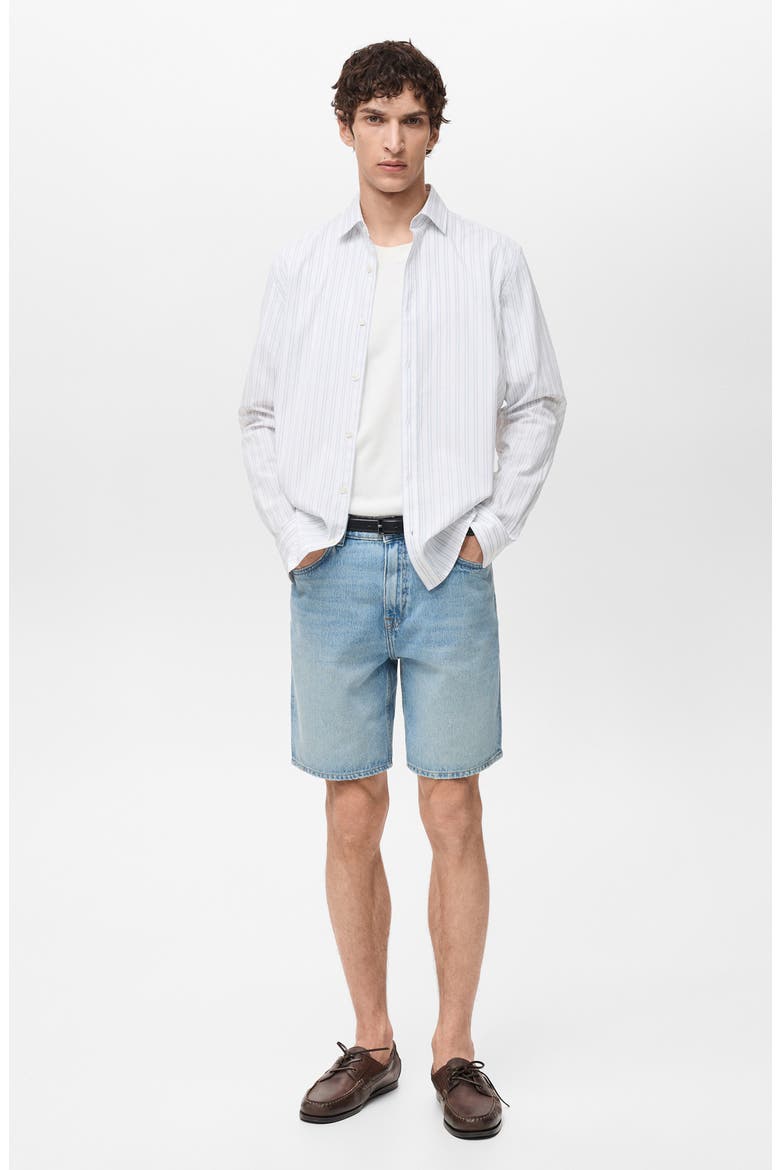 Denim Bermuda Shorts, Alternate, color, MEDIUM BLUE