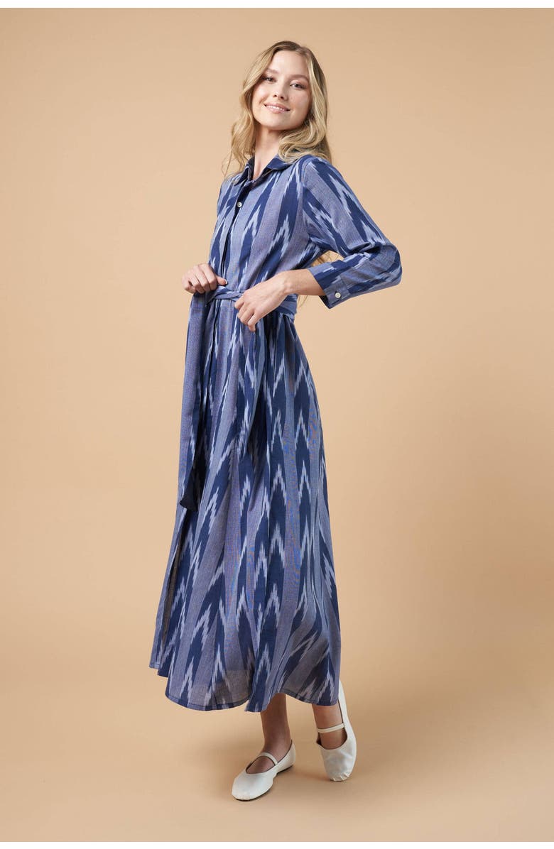 GUADALUPE DESIGN Luciana Ikat Dress, Alternate, color, Navy