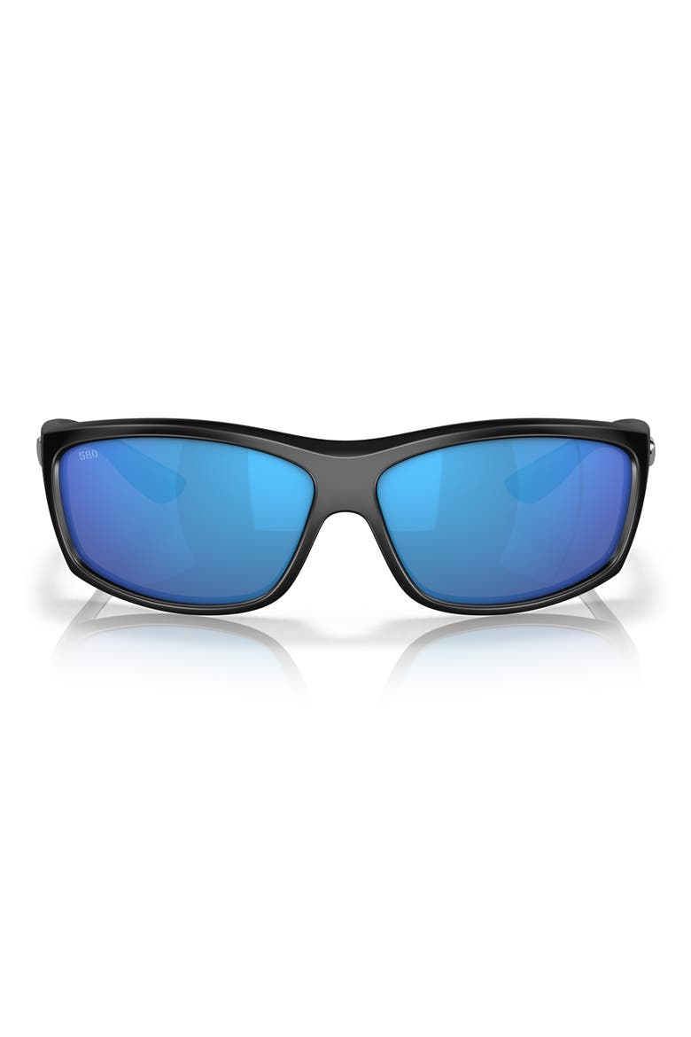 65mm Polarized Sunglasses, Main, color, MATTE BLACK