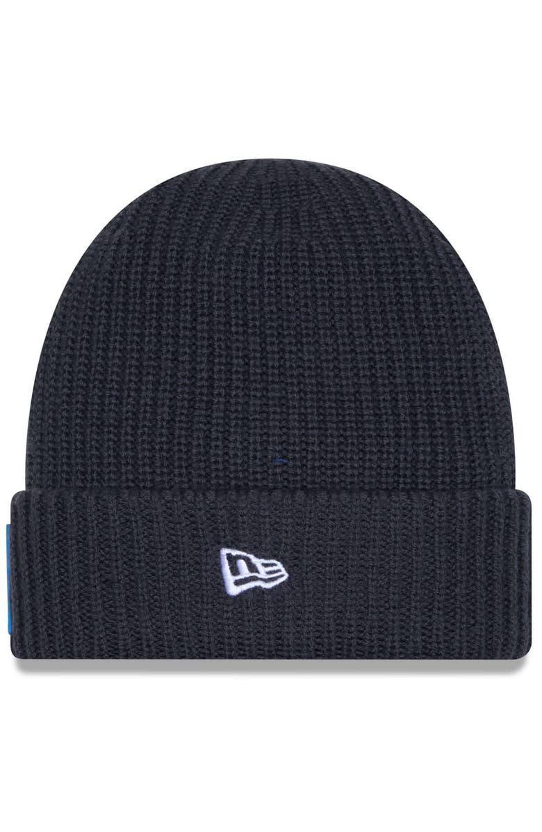 New Era Men's New Era Charcoal Detroit Lions 2025 Sideline Cold Weather Cuffed Knit Hat, Alternate, color, Charcoal