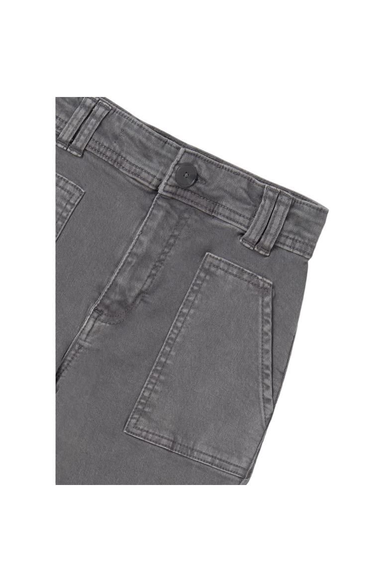 Flared Twill Pants, Alternate, color, Denim Grey