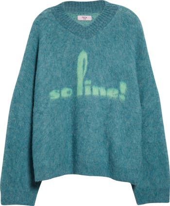 Martine Rose So Fine Brushed V-Neck Sweater | Nordstrom