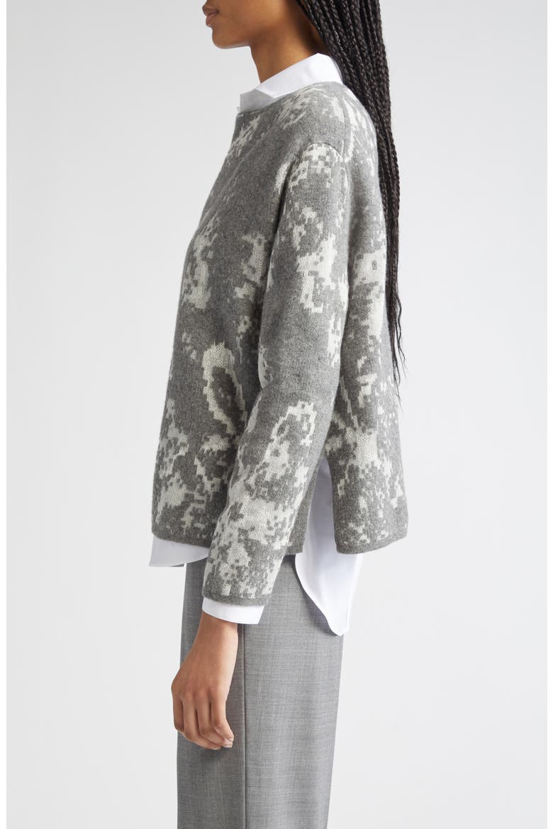 Bateau Neck Jacquard Sweater, Alternate, color, NICKEL MULTI