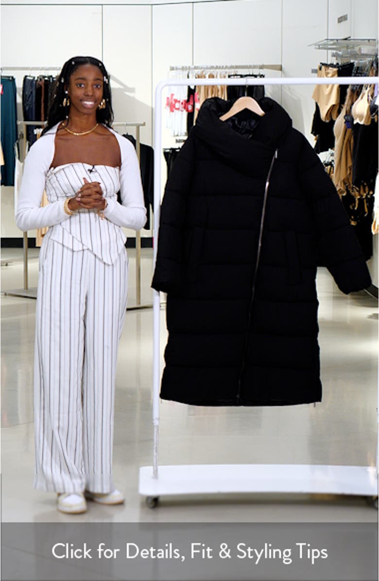 Pillow Collar Hooded Puffer Coat, sales video thumbnail