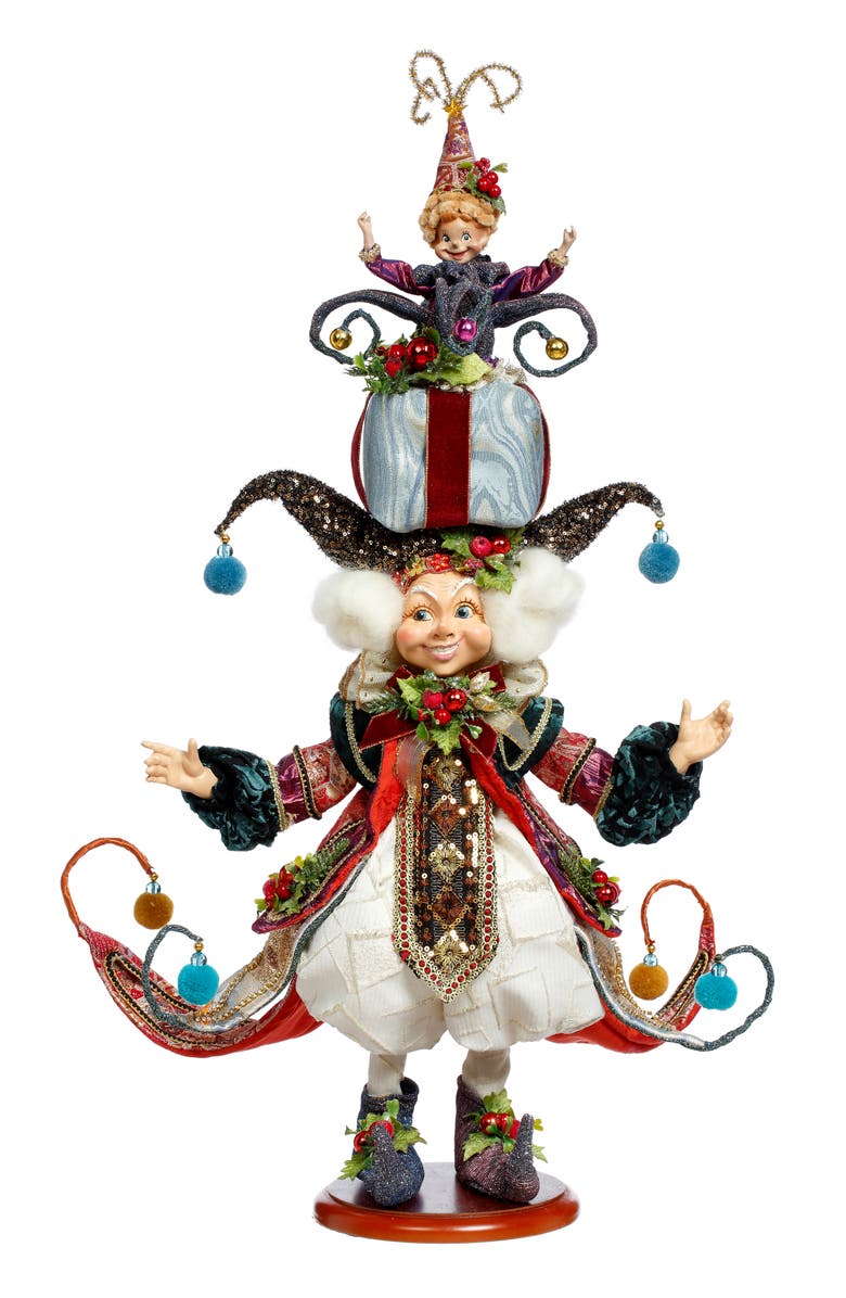 Mark Roberts Elf with Gift, Main, color, Red