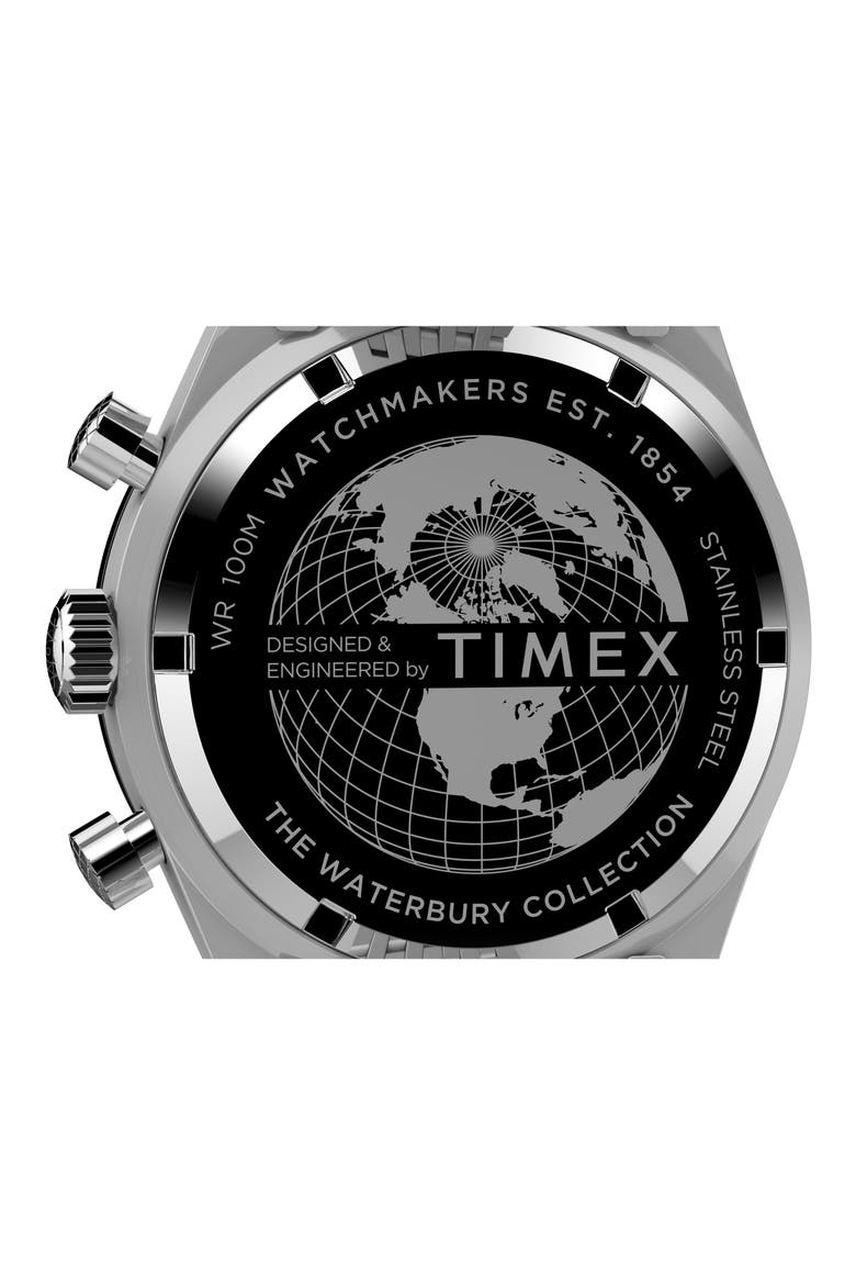 Waterbury Dive Chronograph Bracelet Watch, 41mm, Alternate, color, SILVER/ SILVER/ SILVER