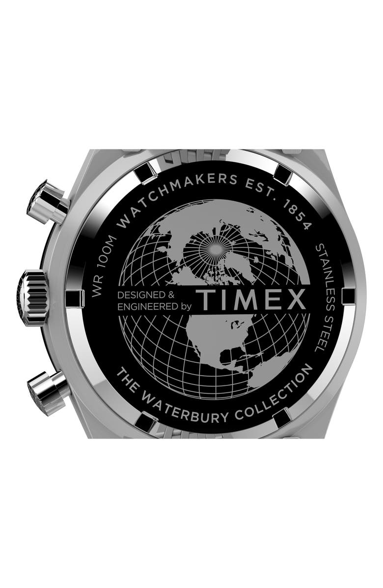 Timex<sup>®</sup> Waterbury Dive Chronograph Bracelet Watch, 41mm, Alternate, color, Silver/ Silver/ Silver