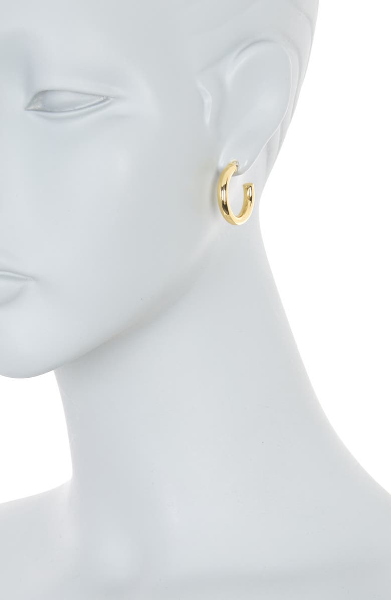 NORDSTROM RACK Demi Fine CZ Huggie Hoop Earrings - Set of 2, Alternate, color, Clear- Gold