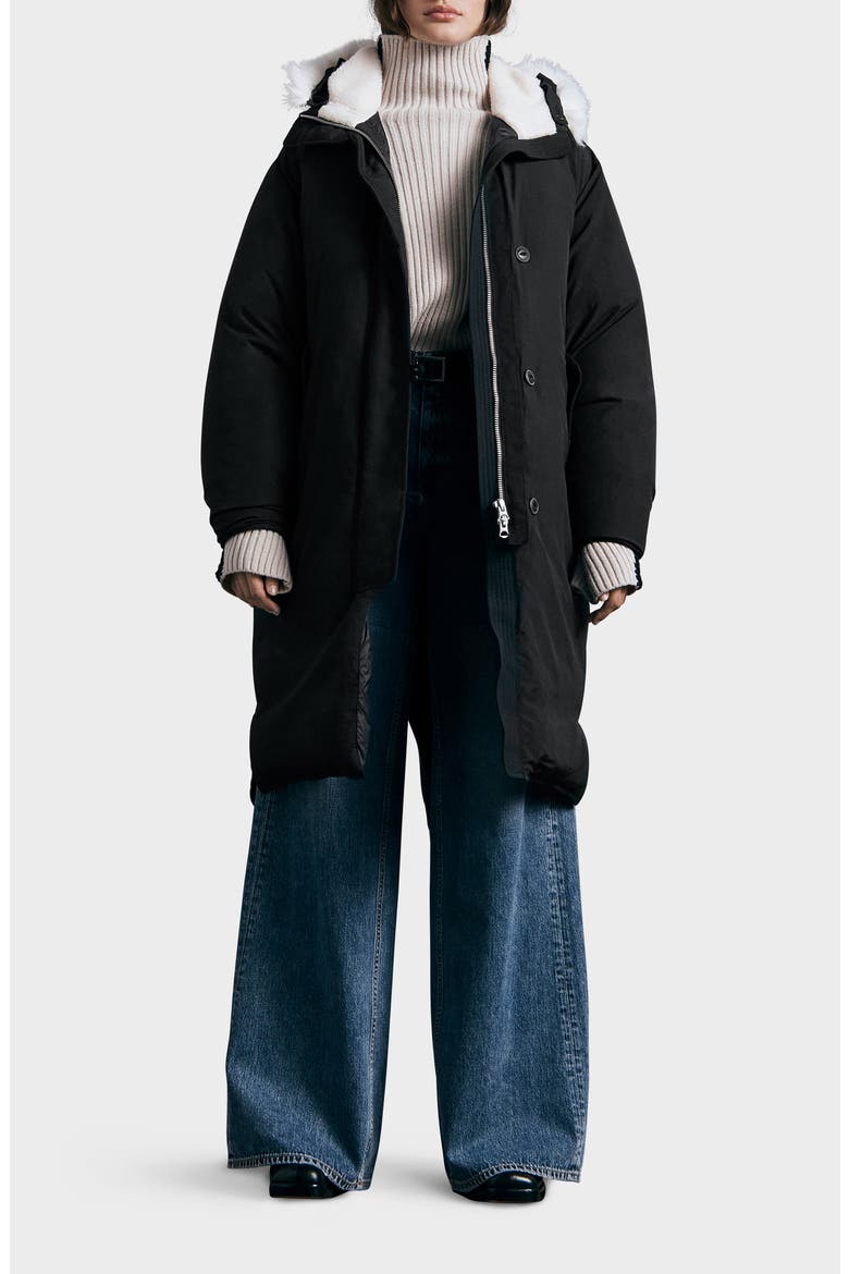 Rae Hooded Puffer Coat, Alternate, color, BLACK