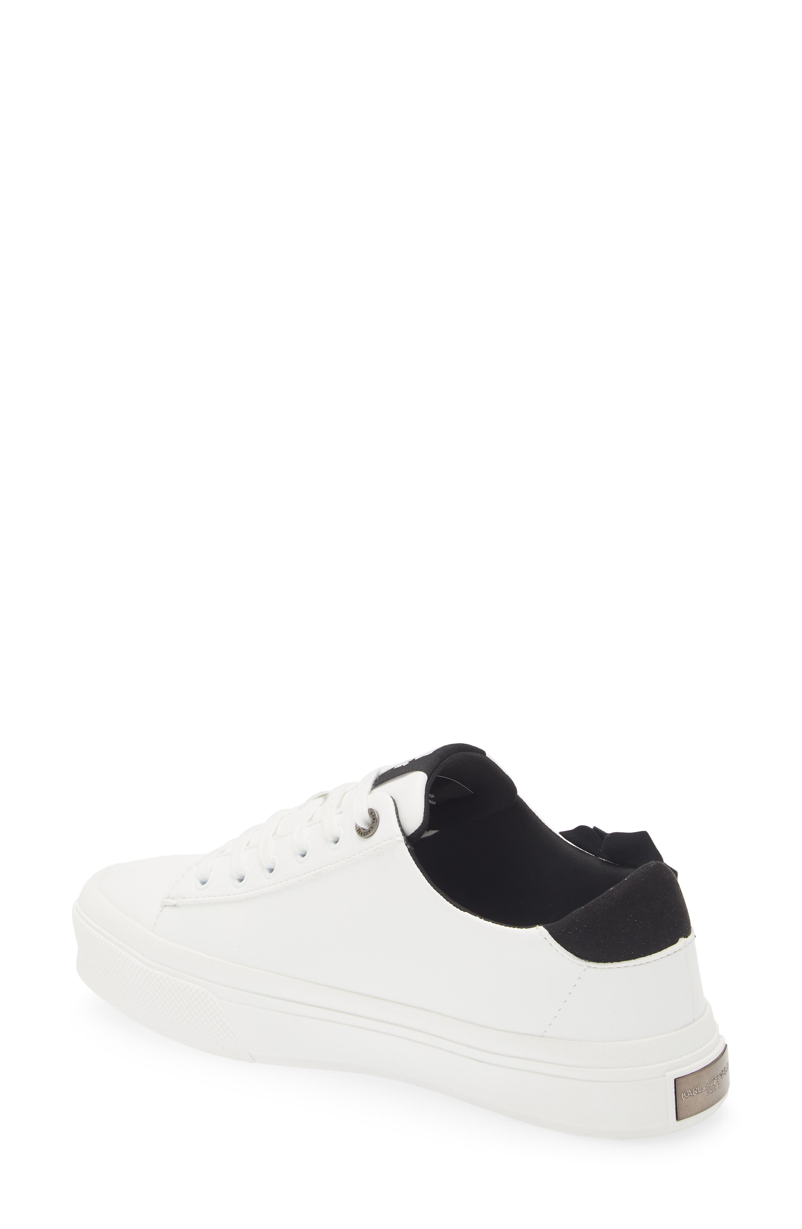 KARL LAGERFELD PARIS Gael Flower Sneaker, Alternate, color, Brght Wt/B