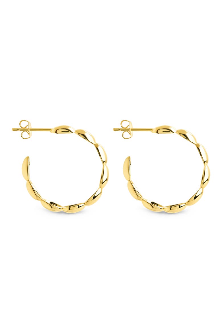 Margot Bubble Textured Hoop Earrings, Alternate, color, GOLD
