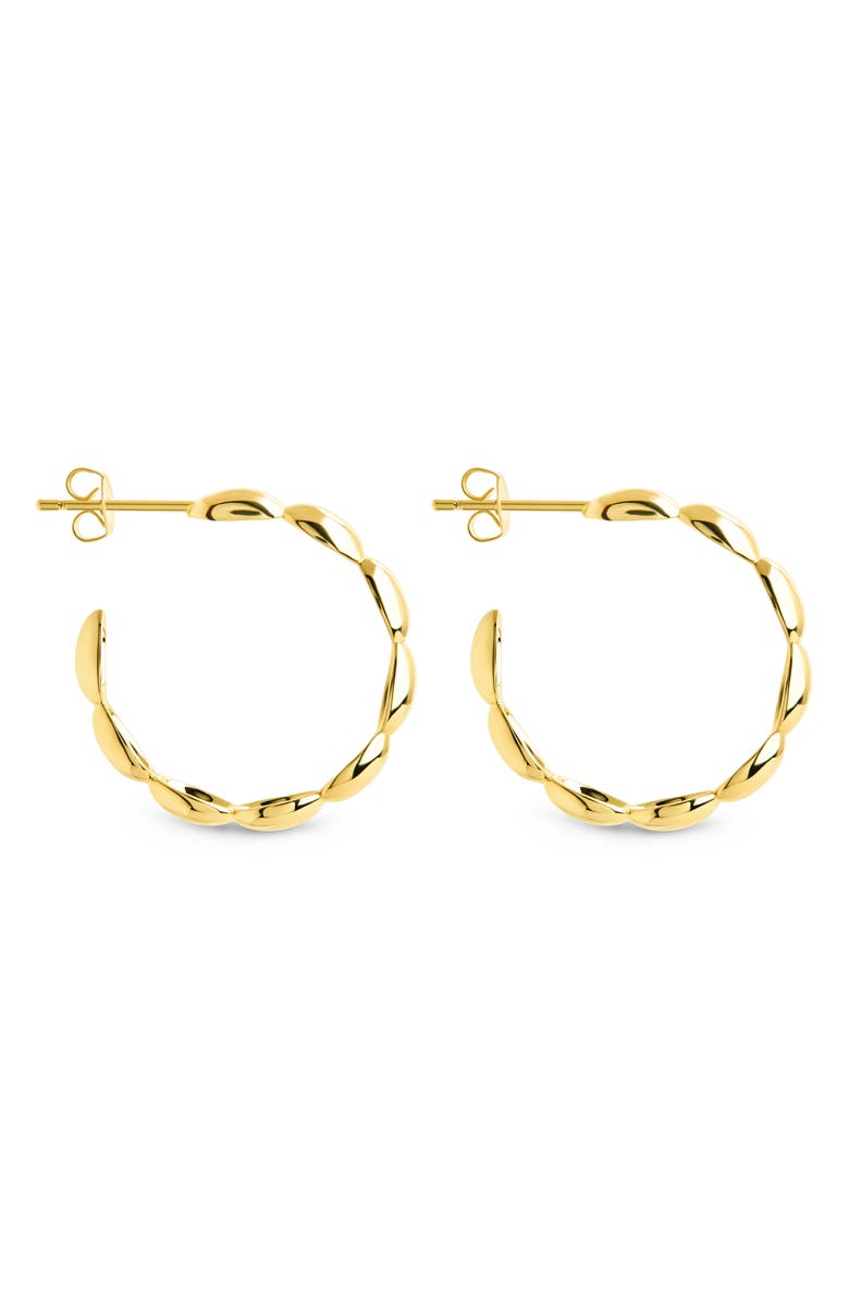 Sterling Forever Margot Bubble Textured Hoop Earrings, Alternate, color, 