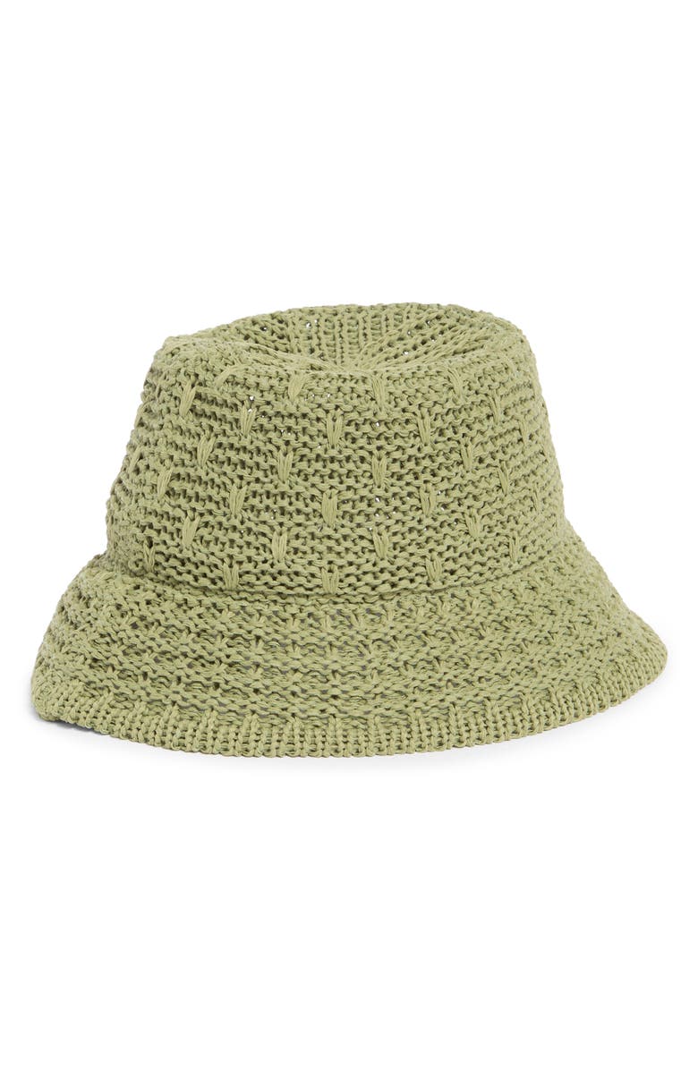 Steve Madden Open Breeze Straw Bucket Hat, Alternate, color, 