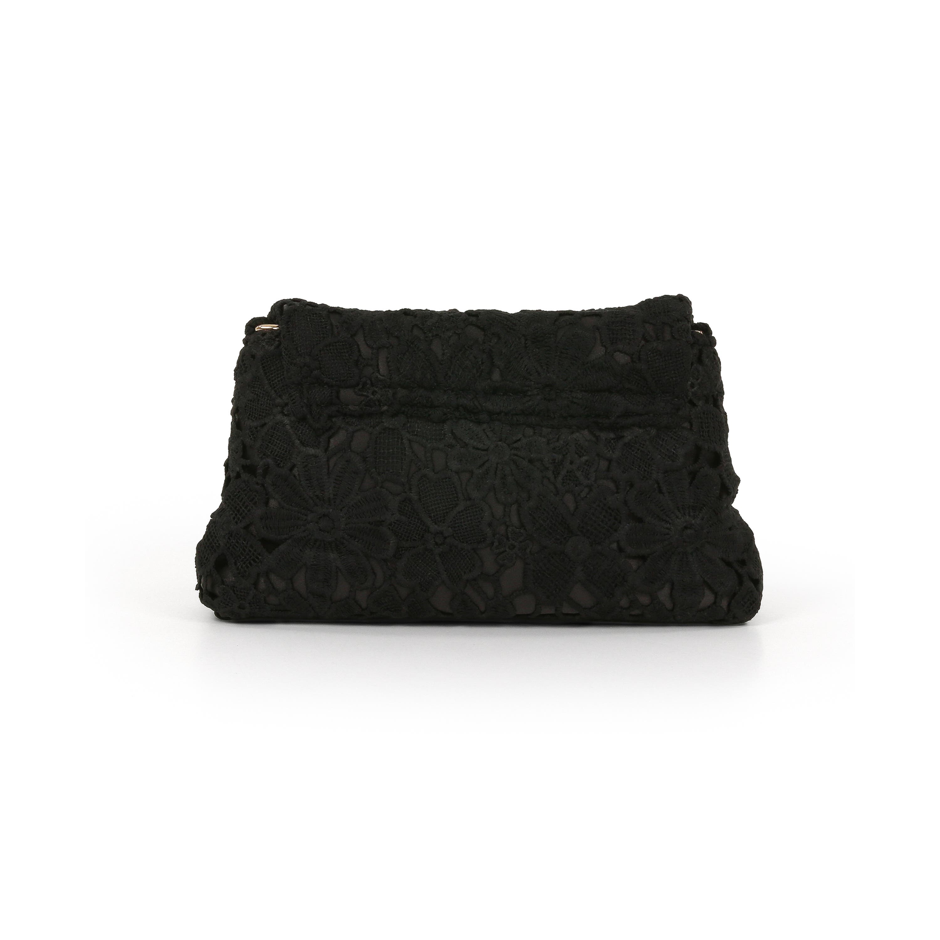 Darcy Crochet Lace Crossbody, Alternate, color, Black