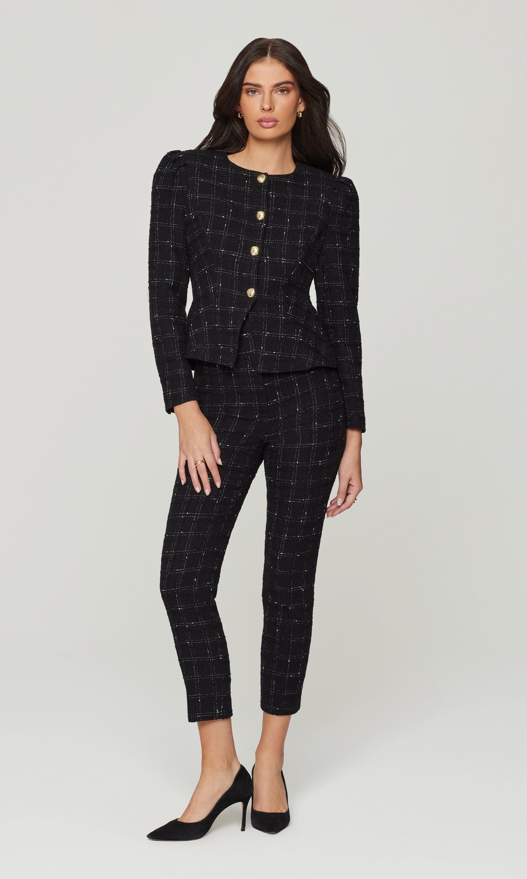 Tula Windowpane Tweed Pants