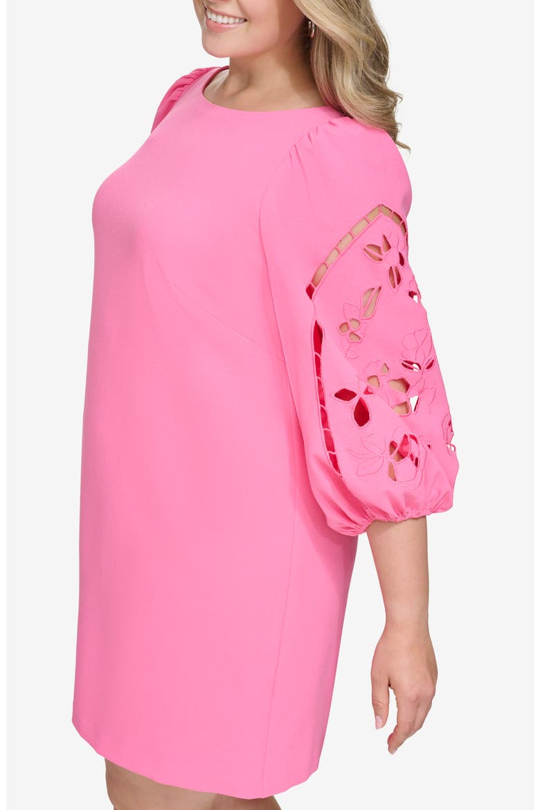 Signature Eyelet Embroidered Shift Dress, Alternate, color, LIPSTICK PINK
