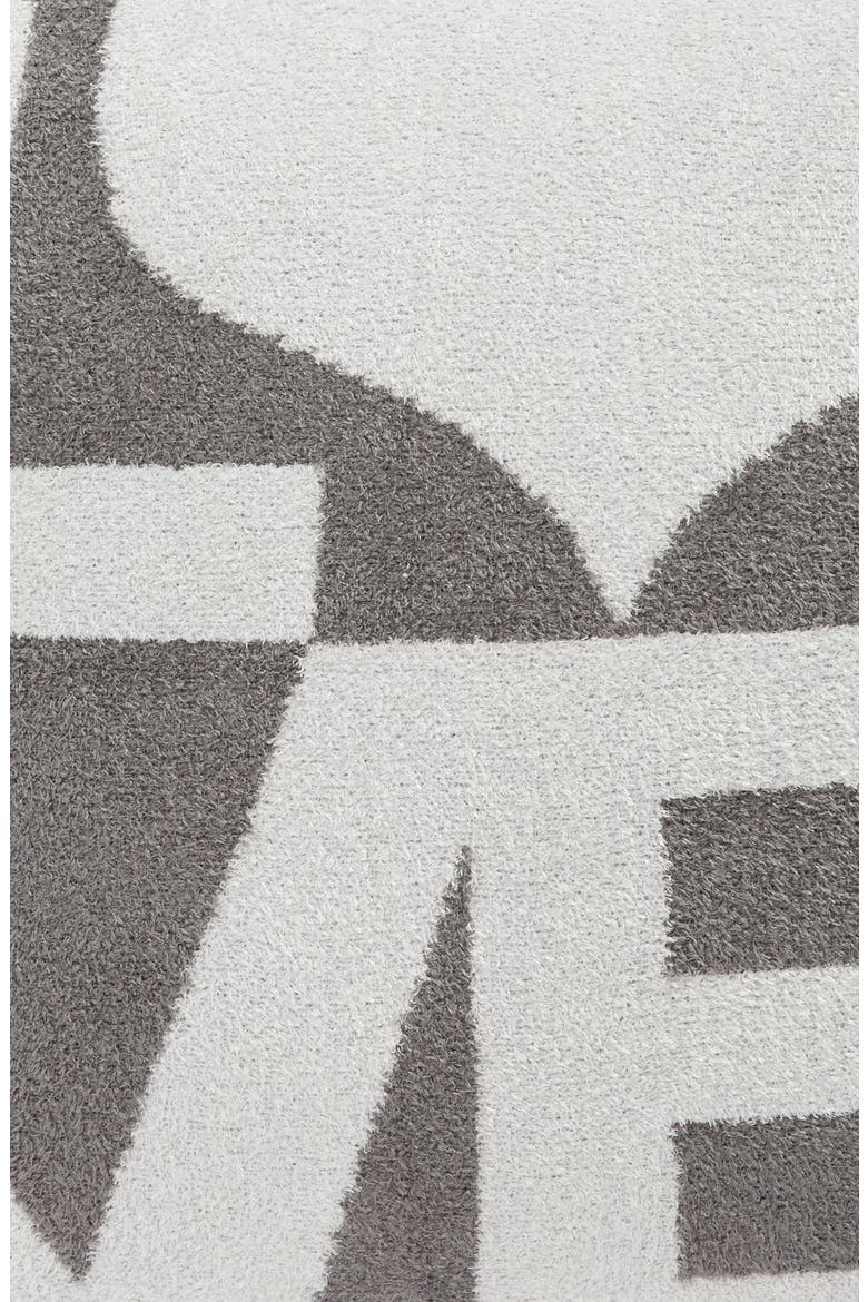 Dolce Love Throw Pillow, Alternate, color, CHARCOAL/ SILVER