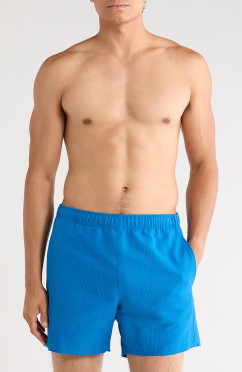 Jace Seersucker Swim Trunks