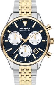 Movado Calendoplan Bracelet Chronograph Watch, 43mm