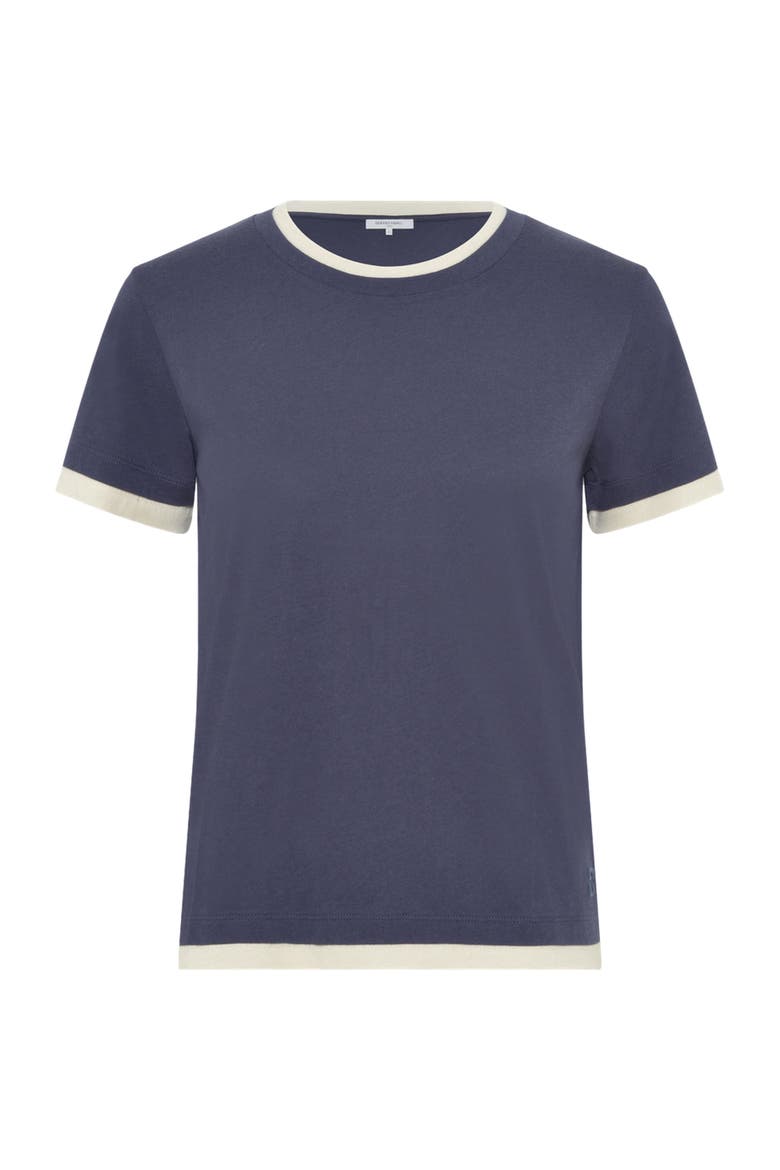 Mirabel Contrast Trim T-Shirt, Alternate, color, Navy Blue
