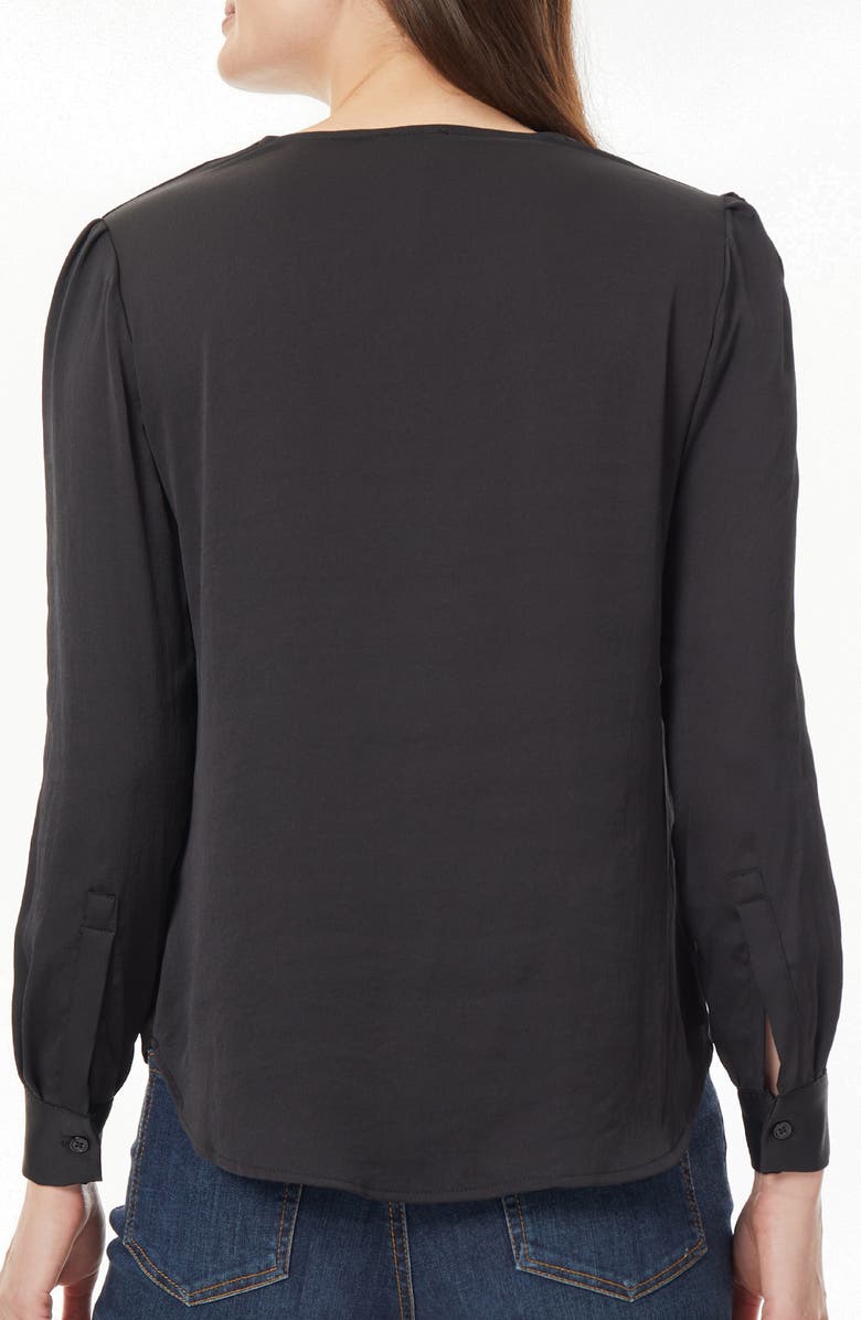 Jones New York Simplified Utility Textured Charmeuse Blouse, Alternate, color, 