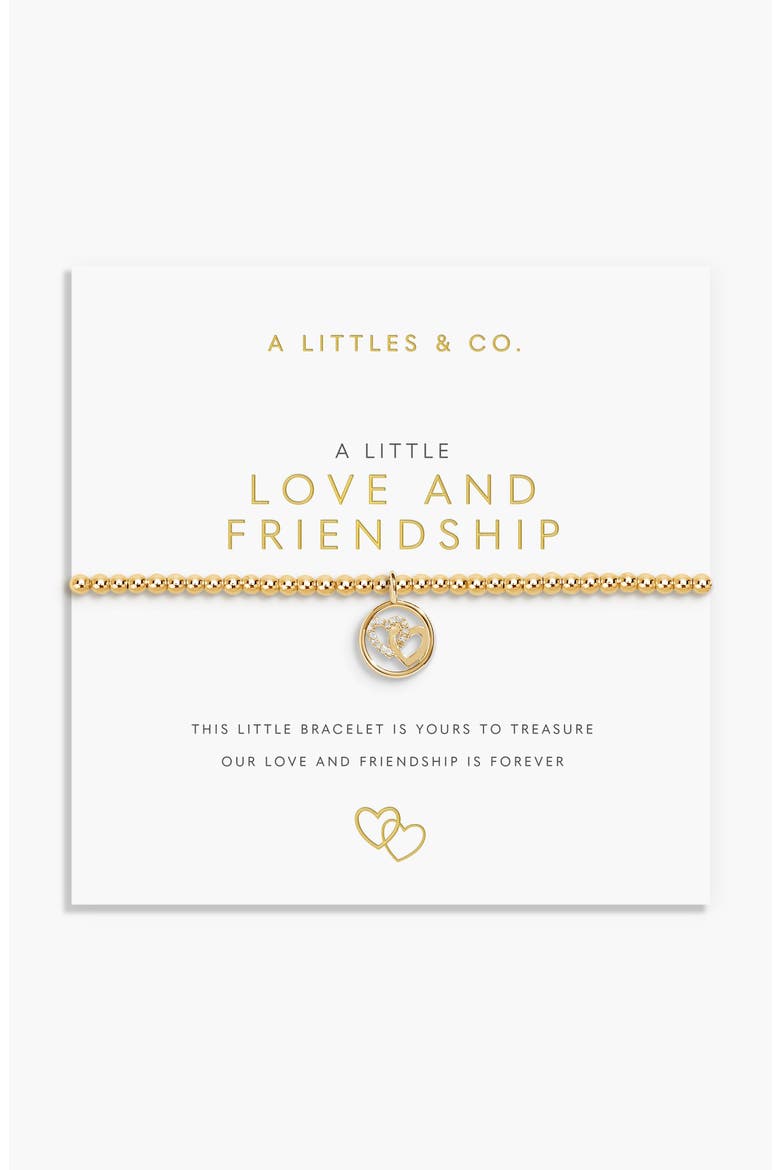 A Little 'Love And Friendship' Bracelet In Gold-Tone Plating, Main, color, Metallic Gold