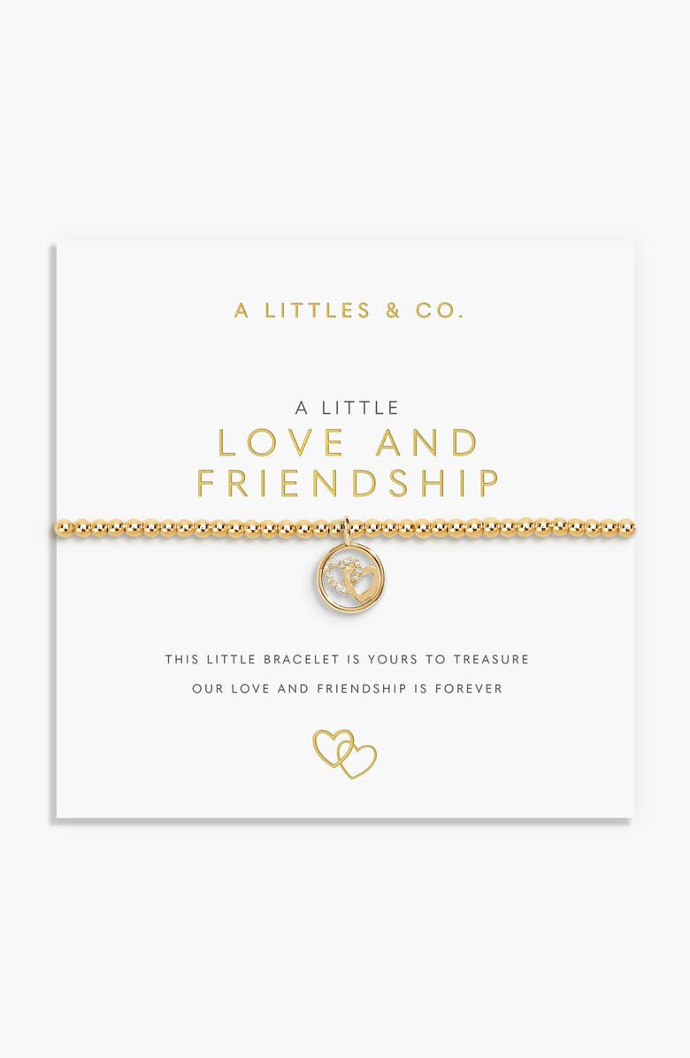 A Littles & Co A Little 'Love And Friendship' Bracelet In Gold-Tone Plating, Alternate, color, Metallic Gold