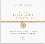 A Littles & Co A Little 'Love And Friendship' Bracelet In Gold-Tone Plating
