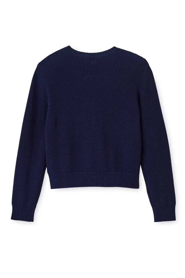 Collins Cotton Sweater, Alternate, color, Midnight Blue