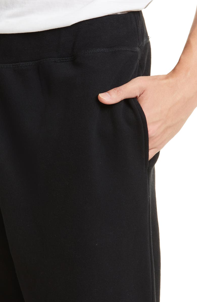 Sunspel Men's Cotton French Terry Joggers, Alternate, color, Black