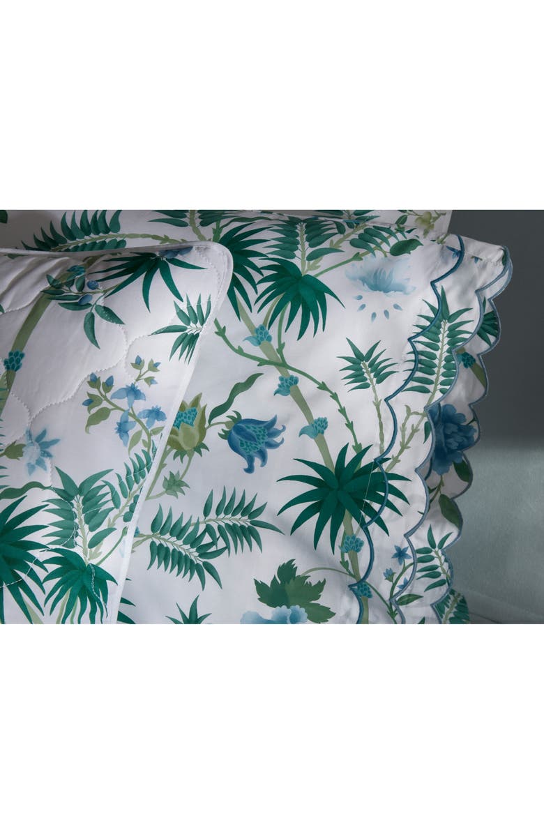 Matouk Palmyra Quilt, Alternate, color, Emerald