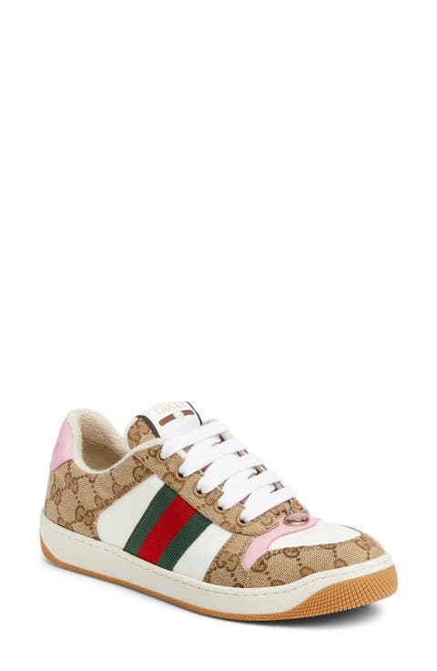 スニーカー GUCCI Women Sneakers 806633AADMG9053 White Gucci Re-Web WMNS White Leather / Crystal Charms - Jun 2024