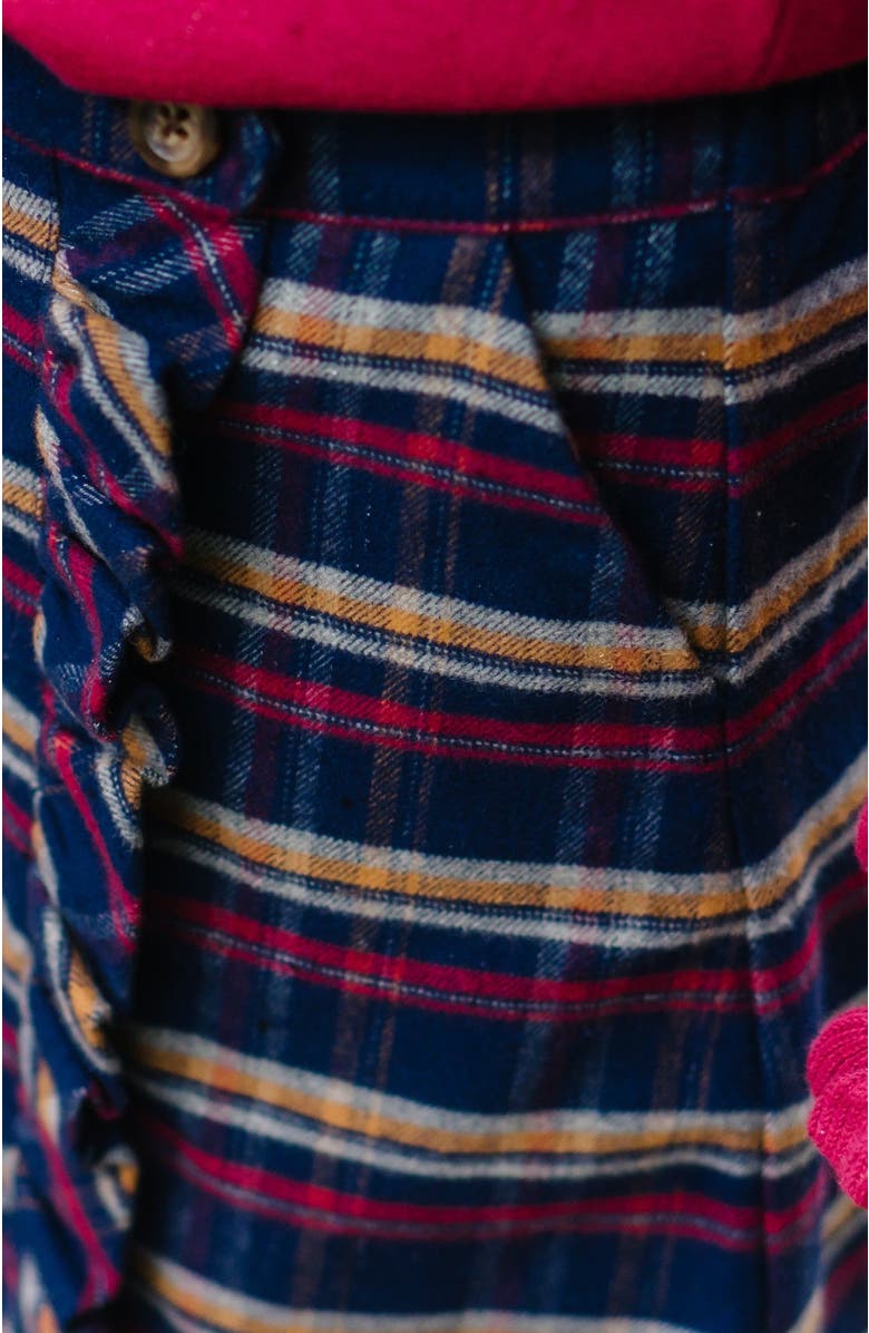 Hope & Henry Girls' Flannel Ruffle Skirt, Toddler, Alternate, color, 